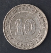 Straits Settlements - 10 cents 1918