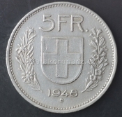 Švýcarsko - 5 frank 1948 B 