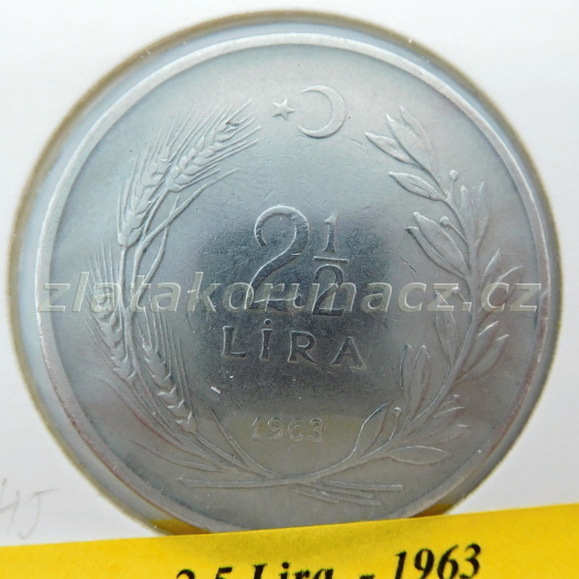 Turecko - 2 1/2 lira 1963