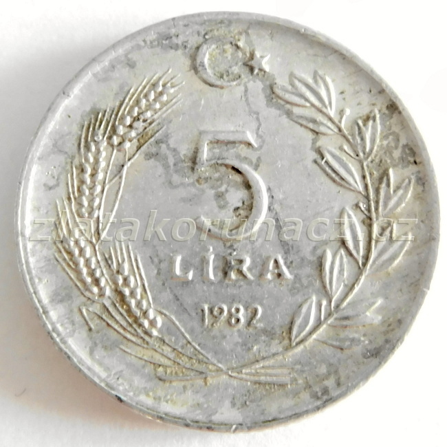 Turecko - 5 lira 1982