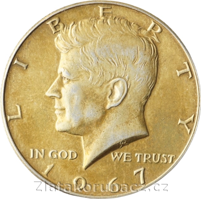 USA - 1/2 dollar 1967 zlacený