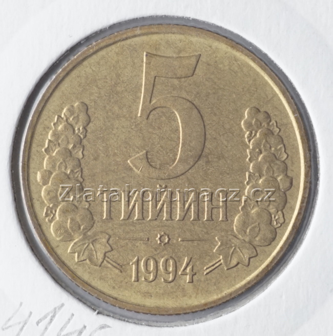 Uzbekistán - 5 tiyin 1994